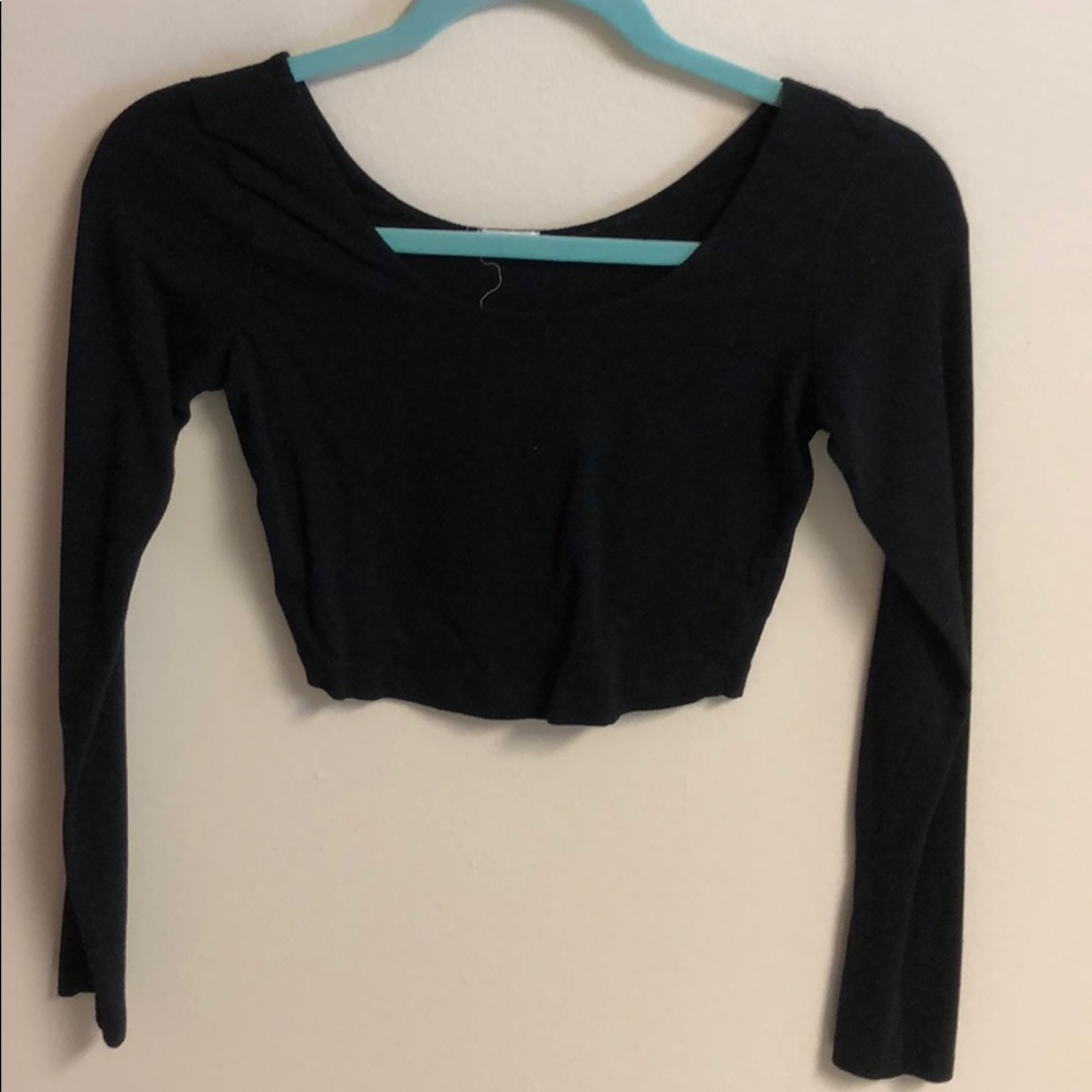 Garage Long sleeve black crop too